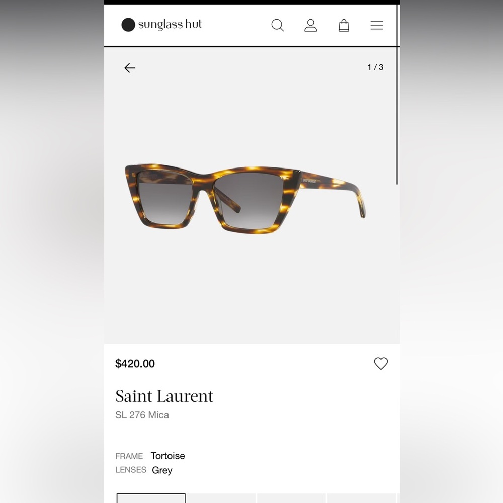 YSL SUNGLASSES MICA TORTOISE